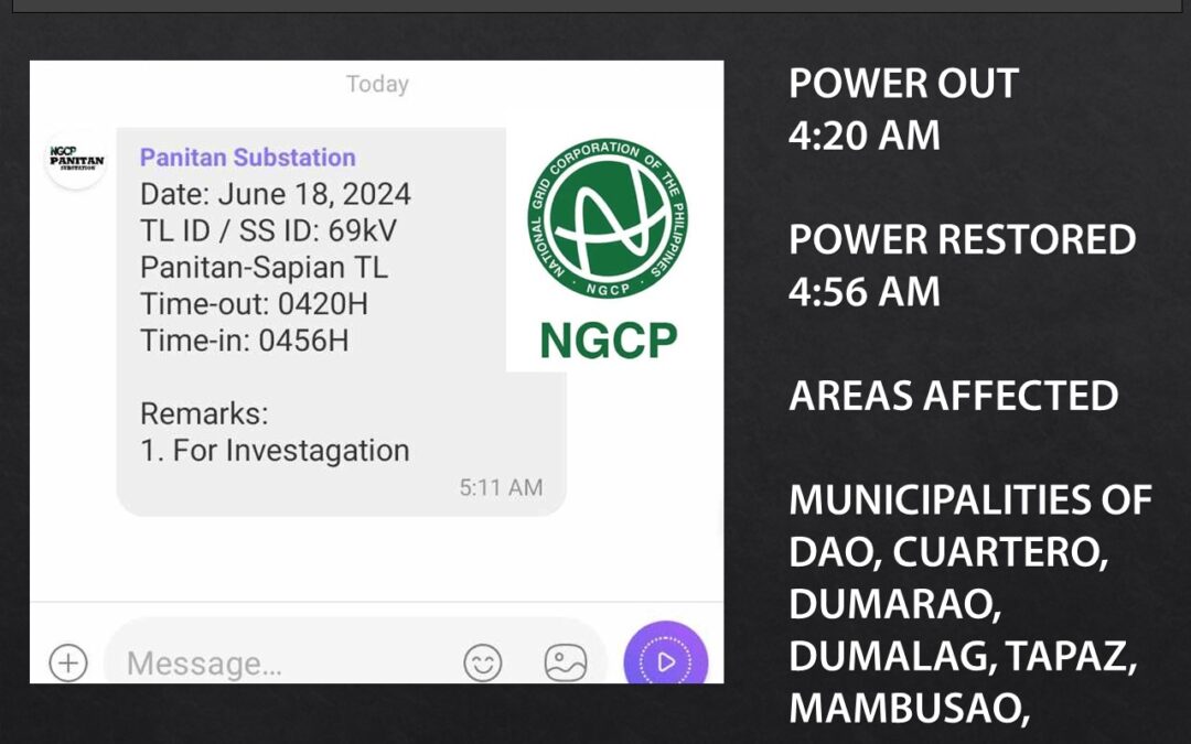 POST EMERGENCY POWER INTERRUPTION REPORT