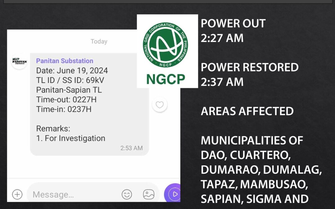 POST EMERGENCY POWER INTERRUPTION REPORT