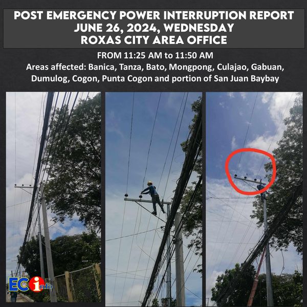 POST EMERGENCY POWER INTERRUPTION REPORT