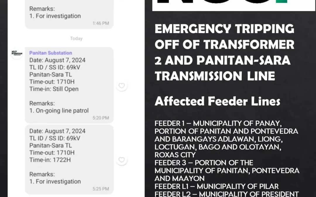 POST EMERGENCY POWER INTERRUPTION REPORT