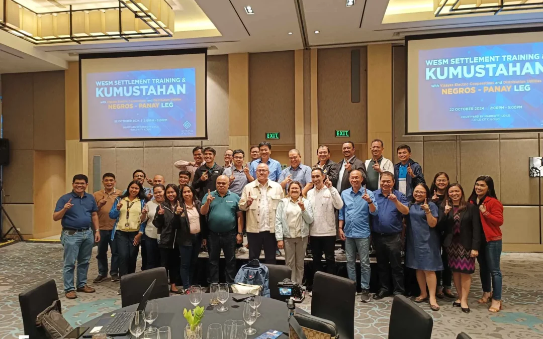 WESM SETTLEMENT TRAINING AND KUMUSTAHAN WITH VISAYAS ELECTRIC COOPERATIVES