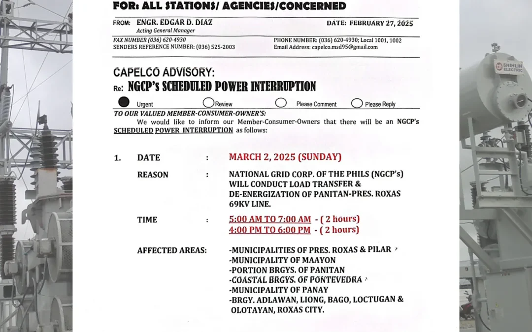 SCHEDULED POWER INTERRUPTION