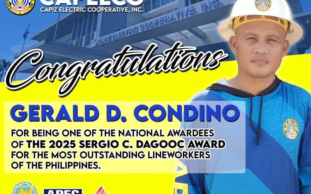 Congratulations to Mr. Gerald C. Condino